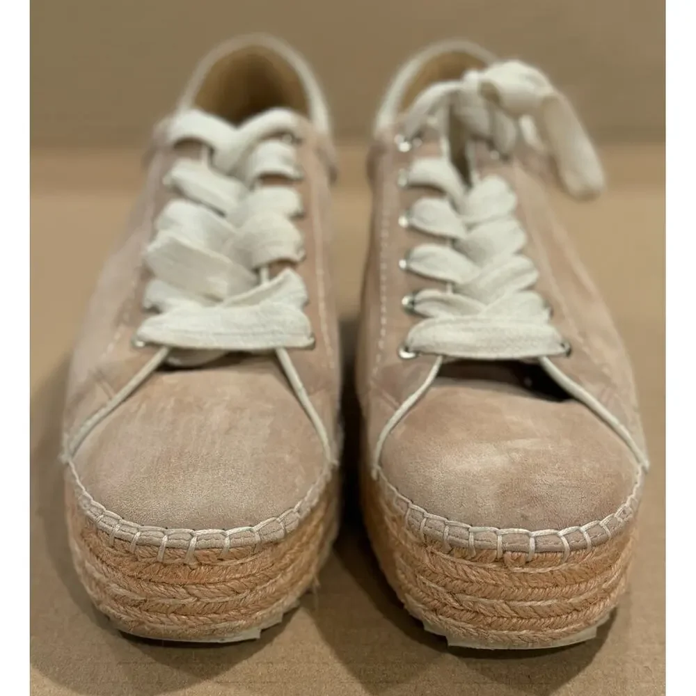Joie Dabna Suede Platform Espadrille Wedge Sneaker Womens EU 39 US 9 Blush Pink